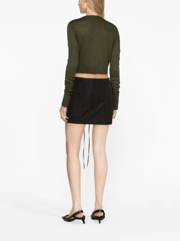 スカート ALESSANDRA RICH Lace-up skirt Black Alessandra Rich lace-up Mini Skirt | Black | FARFETCH AO