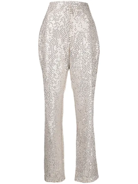 Saiid Kobeisy sequin-embellished straight-leg trousers