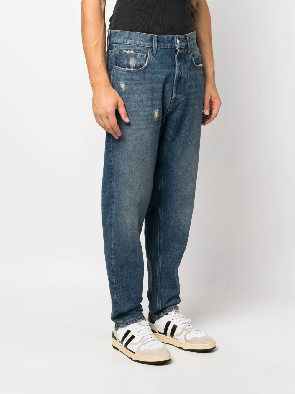AMISH Jeans met toelopende pijpen Blauw