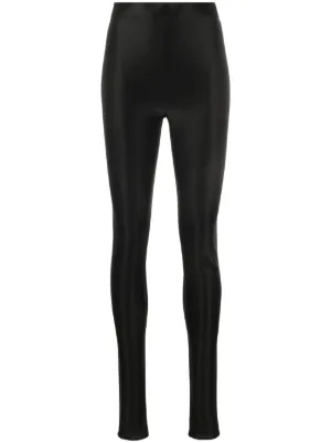 送料関税込【ALEXANDRE VAUTHIER】パンツ Alexandre Vauthier Leather Slim Leg Pants High Rise Zip