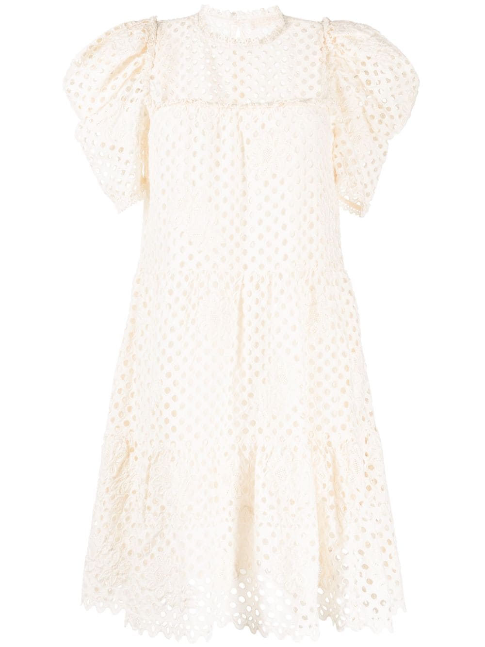 Ulla Johnson Simone Floral-appliqué Dress In White