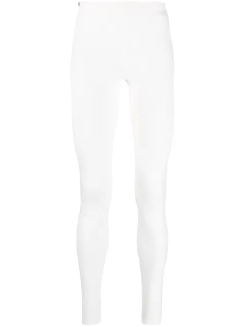 extreme cashmere rainbow-stitch fine-ribbed leggings