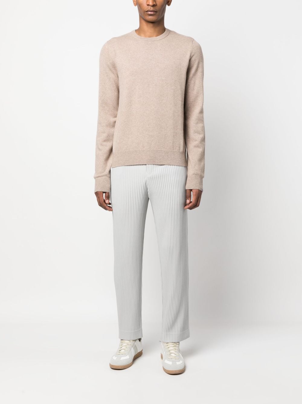 Shop Extreme Cashmere N36 Long-sleeved Knitted Jumper In Neutrals