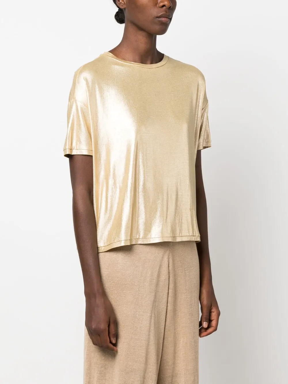  Herno Short-sleeved Jersey T-shirt - Gold 