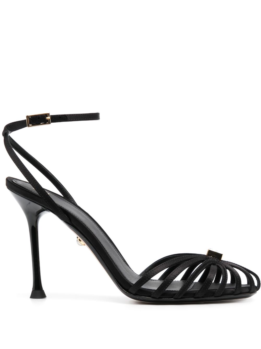 Alevì Kida 105mm leather sandals – Black