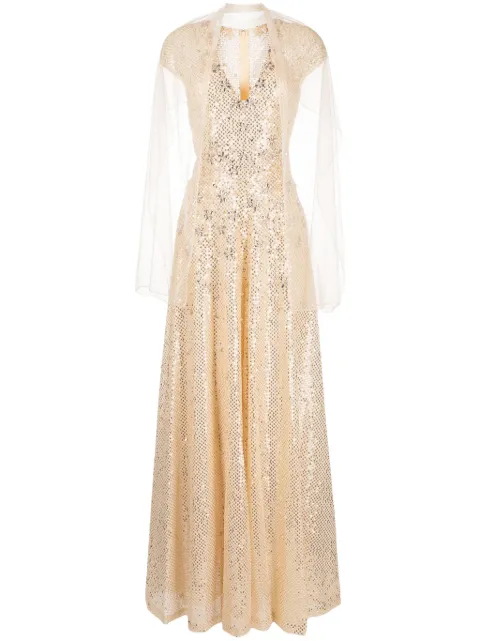 Saiid Kobeisy floral-detail sequined jumpsuit