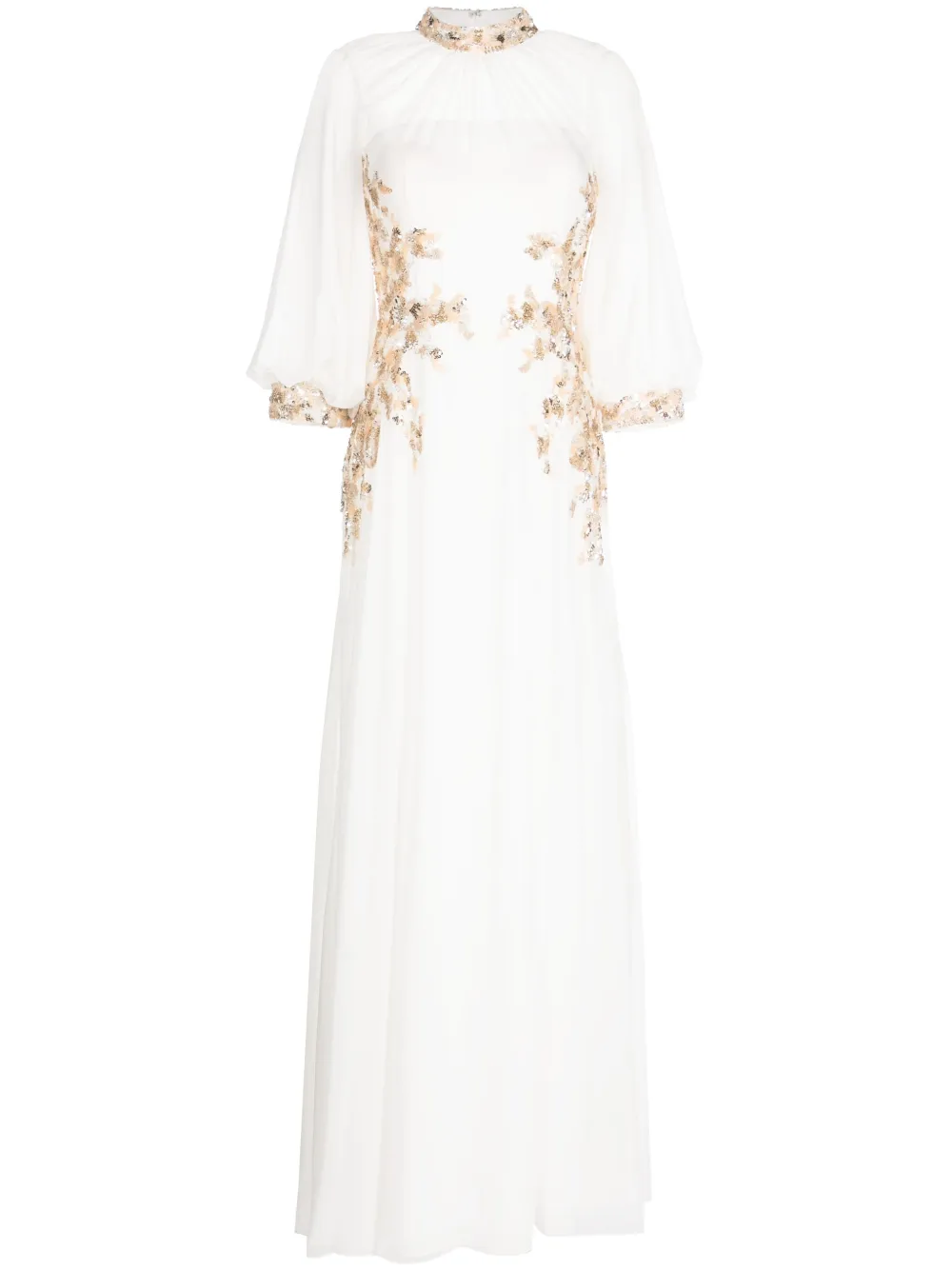 Saiid Kobeisy Georgette Sequin-embellished Dress In White