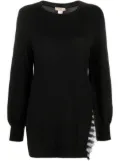 TWINSET corded lace-trim jumper - Black