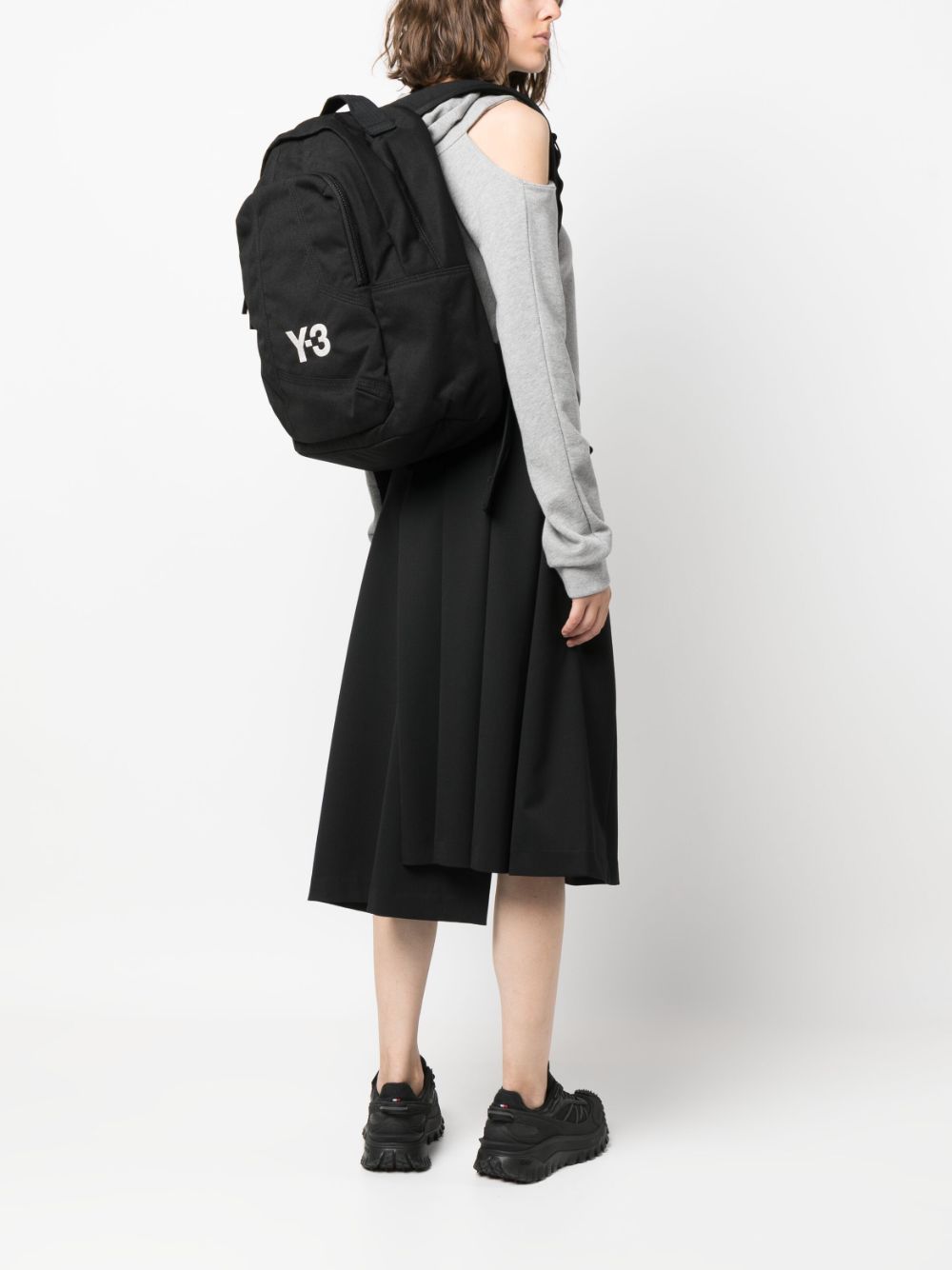 Y-3 Rugzak met geborduurd logo - Zwart