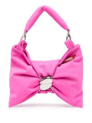 Pink bow bag hot sale