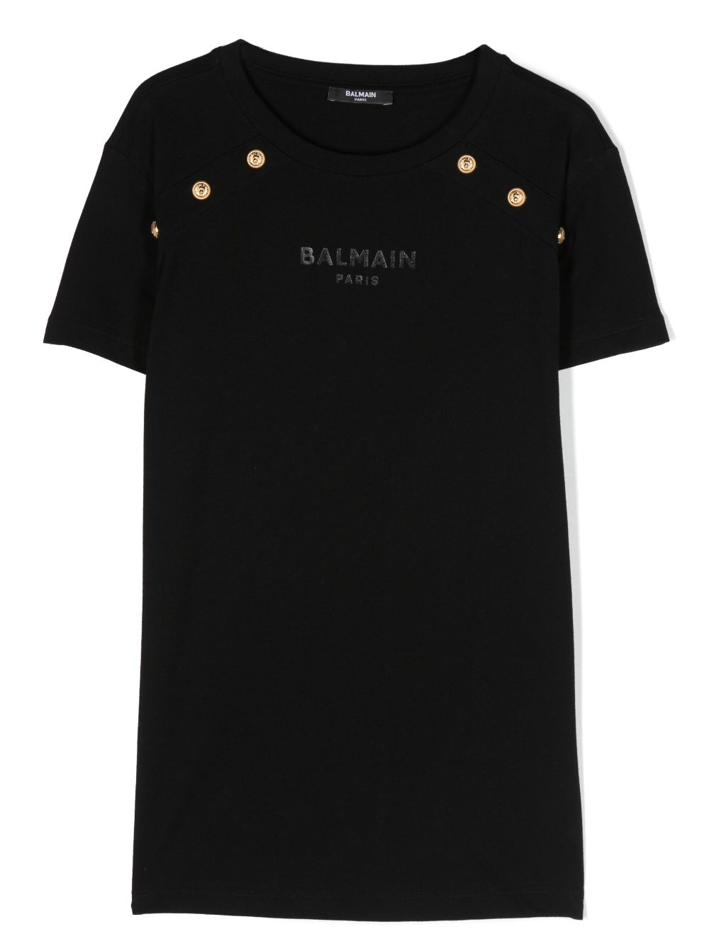 Balmain Kids logo-print cotton T-shirt - Black