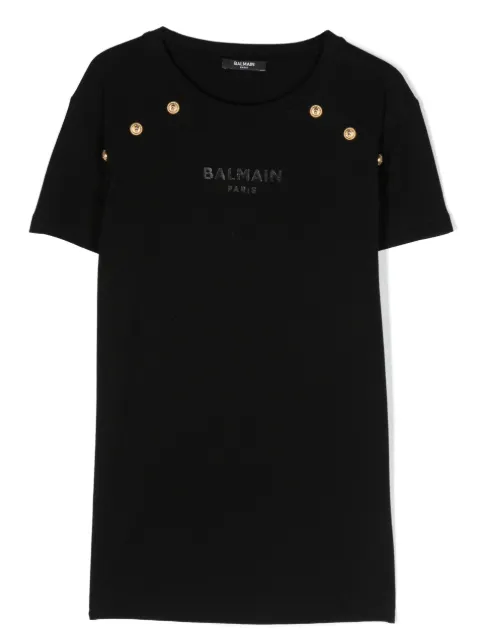 Balmain Kids logo-print cotton T-shirt