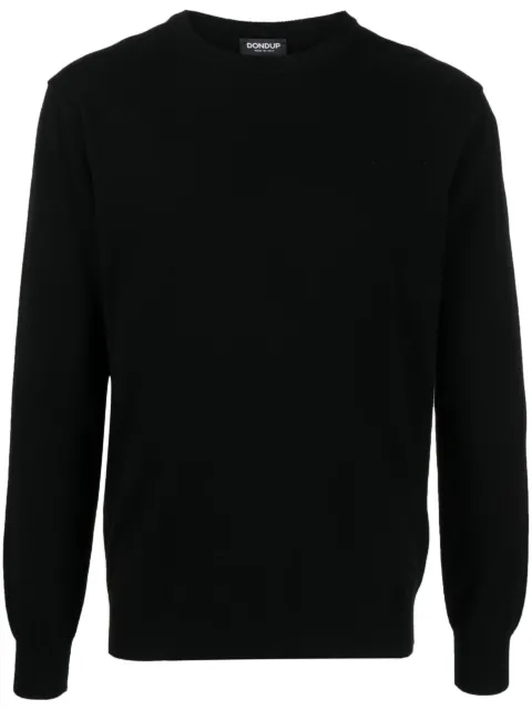 DONDUP logo-plaque fine-knit jumper