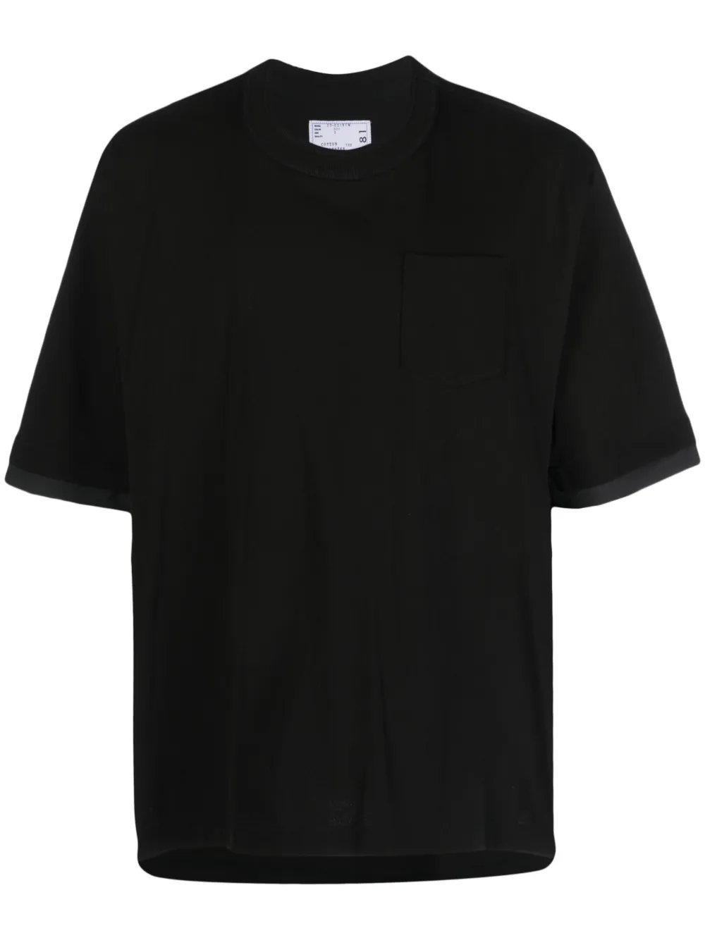 sacai レイヤード Tシャツ - ブラック sacai レイヤード Tシャツ - ブラック
