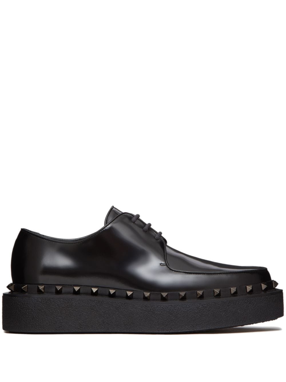 Shop Valentino M-way Rockstud 50mm Monk Shoes In Black
