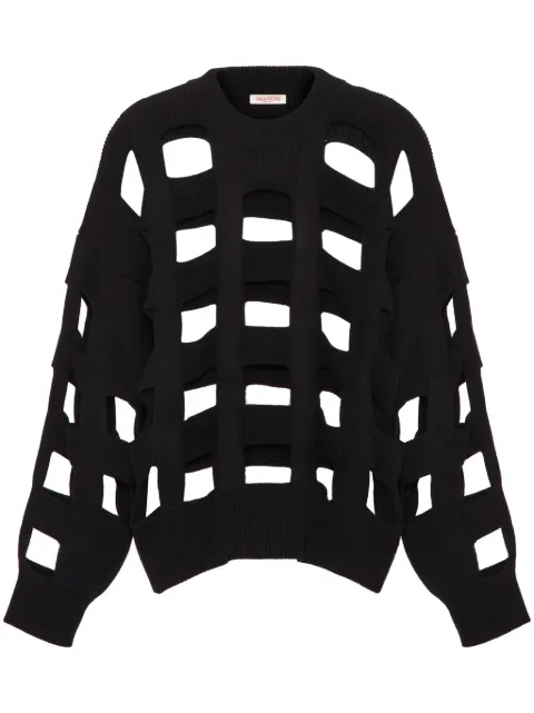Valentino Garavani cutout-detail wool jumper
