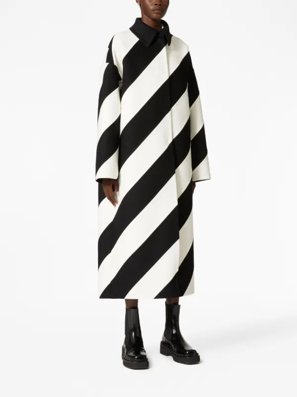 Valentino Garavani Compact Drap Strhype Coat | Black | FARFETCH UZ