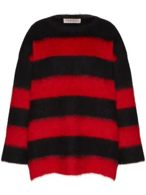 Virgin-wool sweater with two-tone monogram jacquard