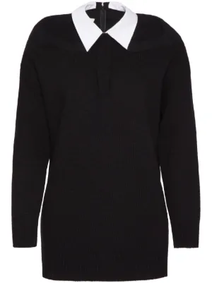 White collar 2024 black jumper