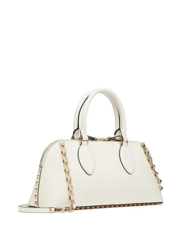 Valentino Garavani ロックスタッズ ハンドバッグ | ホワイト 