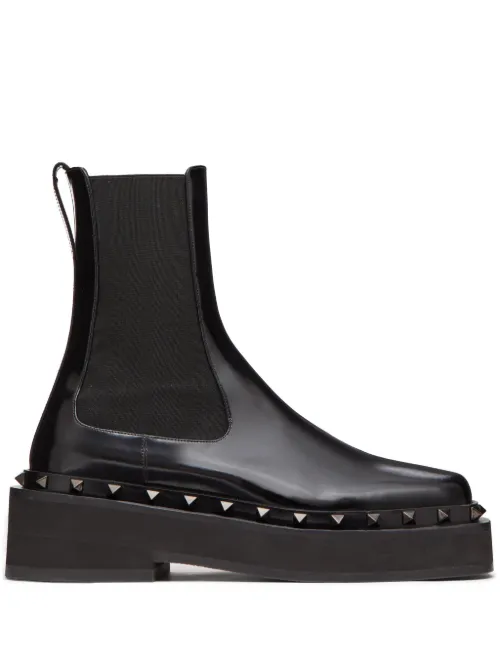 Bottines Beatle M-Way Rockstud 50 mm en cuir - Valentino Garavani - Modalova