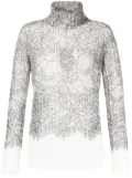 TWINSET high-neck lace-detail jumper - White