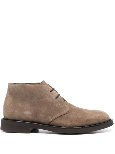 Doucal's lace-up suede derby shoes
