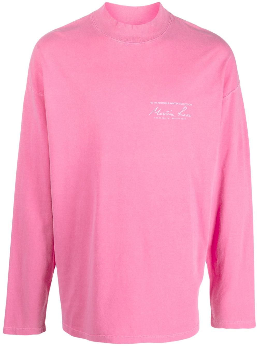 martine rose t-shirt longues manches à logo imprimé