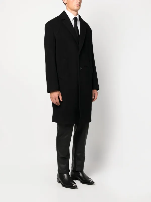 Alexander's Men Black wool top Coat 42/S