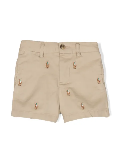 Ralph Lauren Kids Polo Pony embroidered shorts 