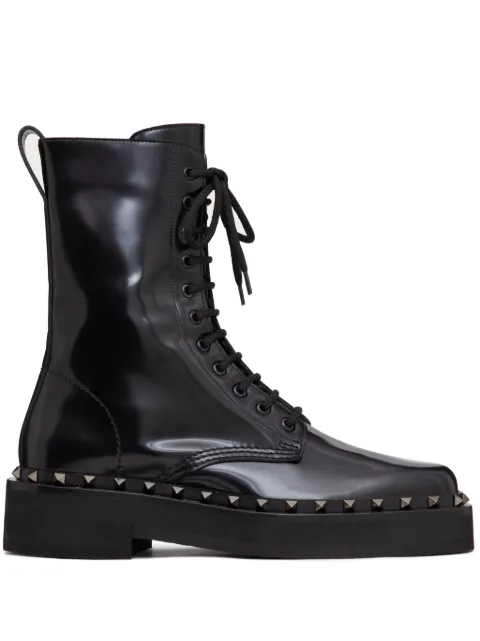 Valentino Garavani Rockstud leather combat boots