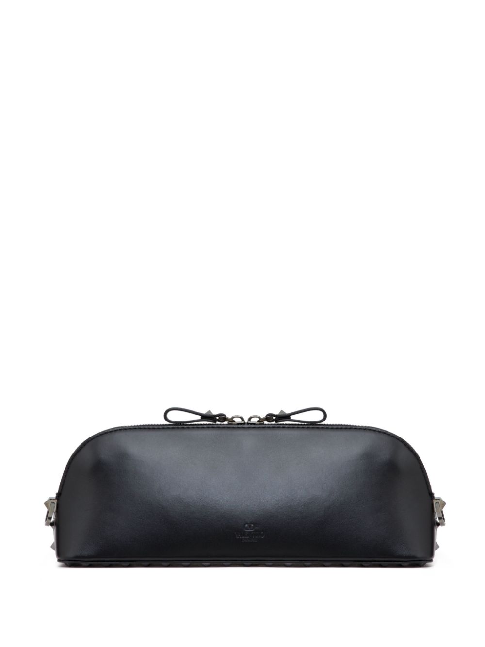 Valentino Garavani Rockstud leather clutch bag - Black