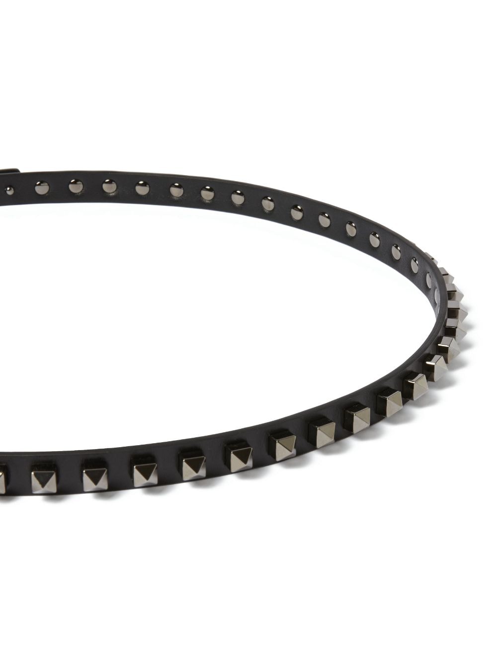 Shop Valentino Rockstud 15mm Leather Belt In Black