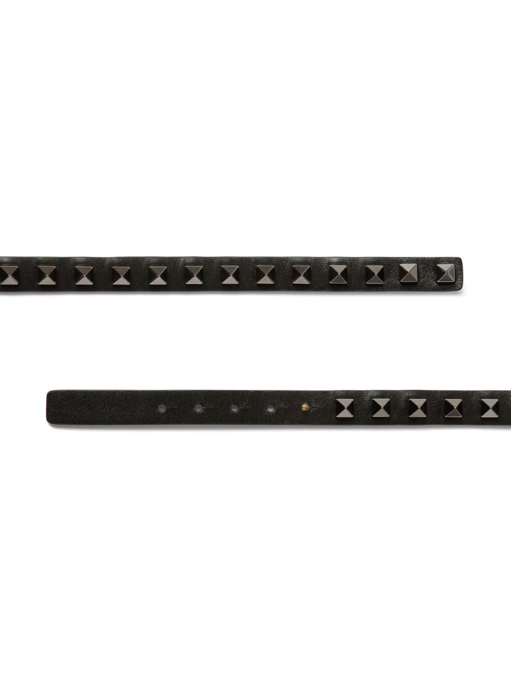 Shop Valentino Rockstud 15mm Leather Belt In Black