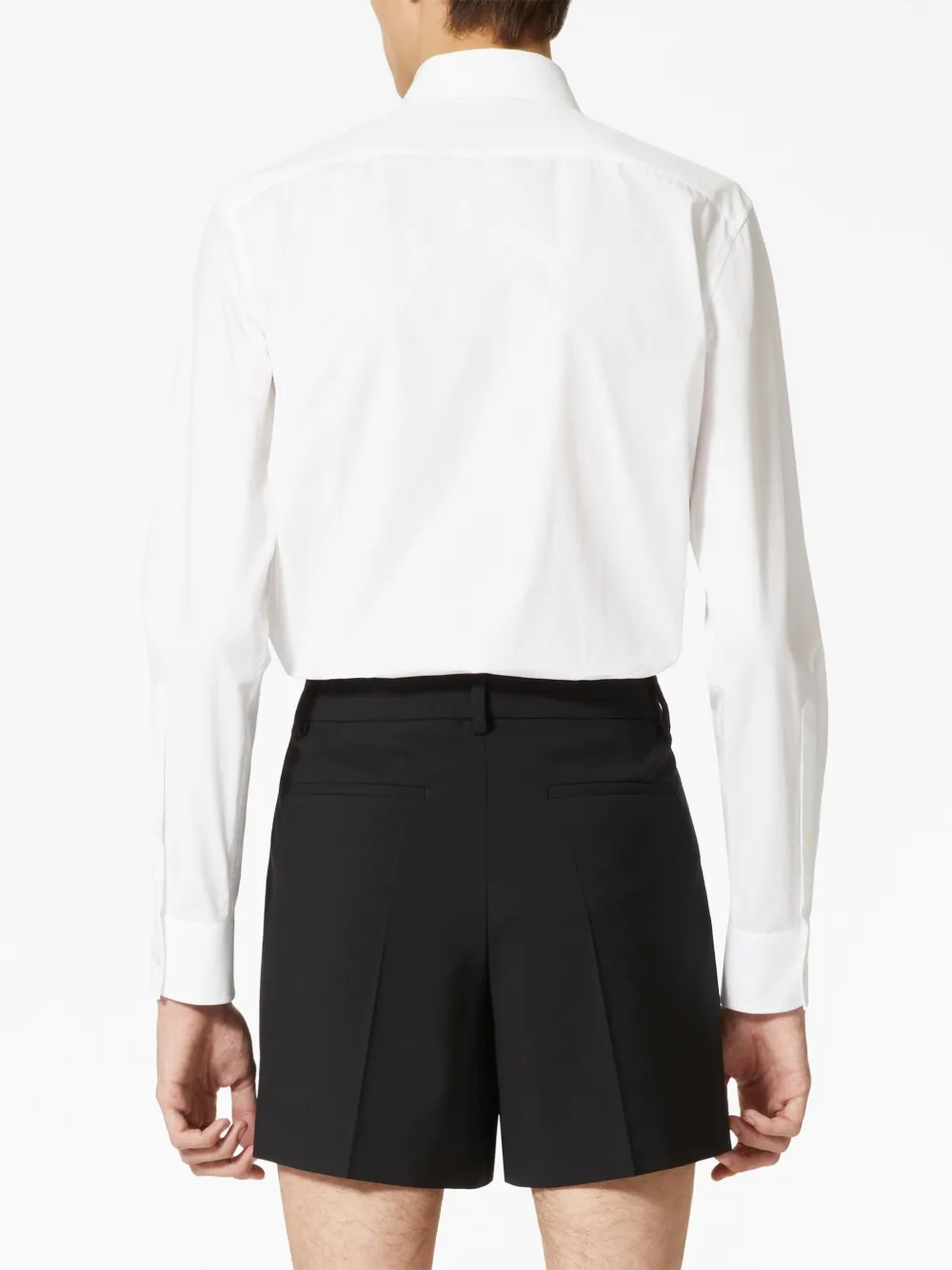 Shop Valentino Heavy Cotton Poplin Shirt In White