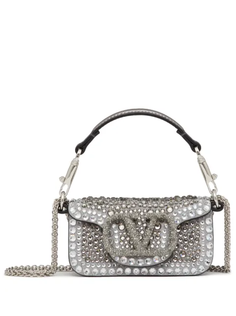 Valentino Garavani micro Locò rhinestone-embellished chain bag WOMEN