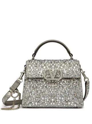 Valentino Garavani Vスリング ビジュートリム ミニバッグ | シルバー