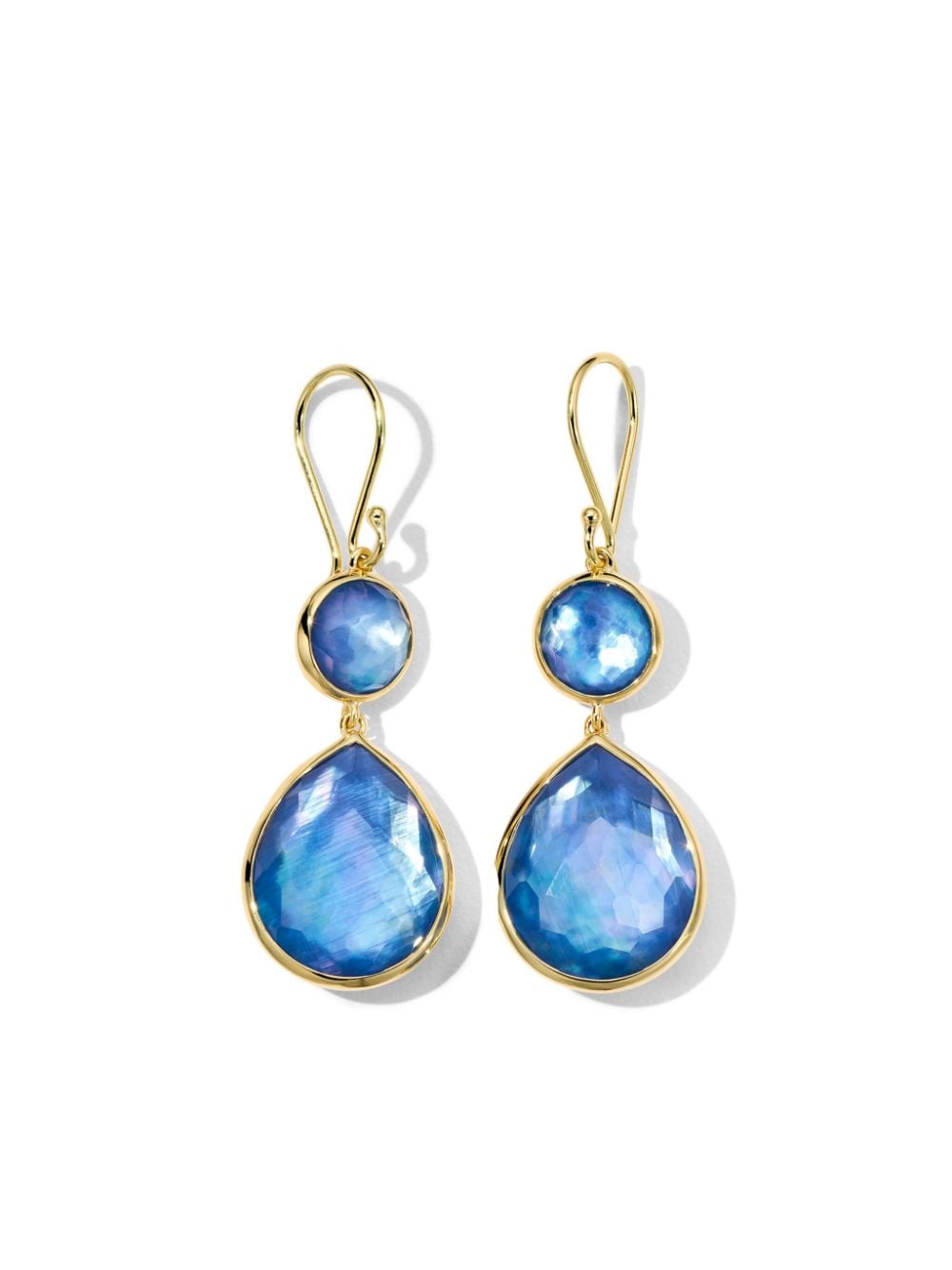 Shop Ippolita 18kt Yellow Gold Rock Candy Snowman Lapis Lazuli Teardrop Earrings