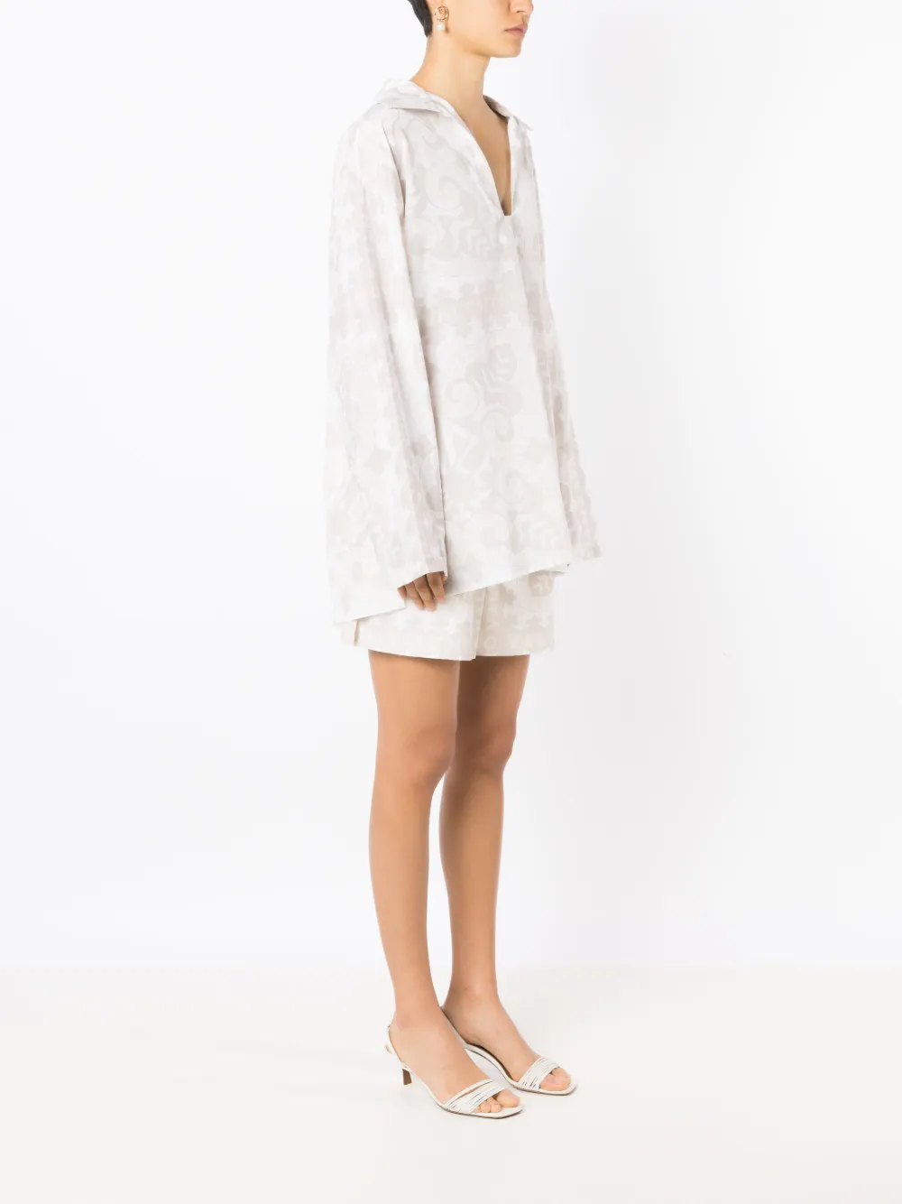 Valentino Garavani Blouse met geometrische print Beige