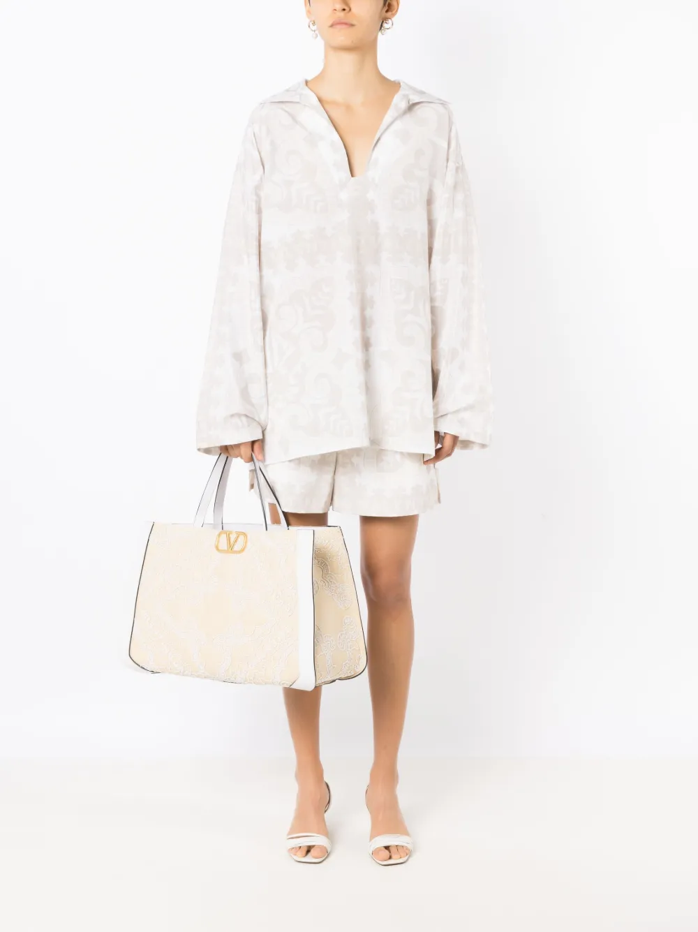 Valentino Garavani Blouse met geometrische print - Beige