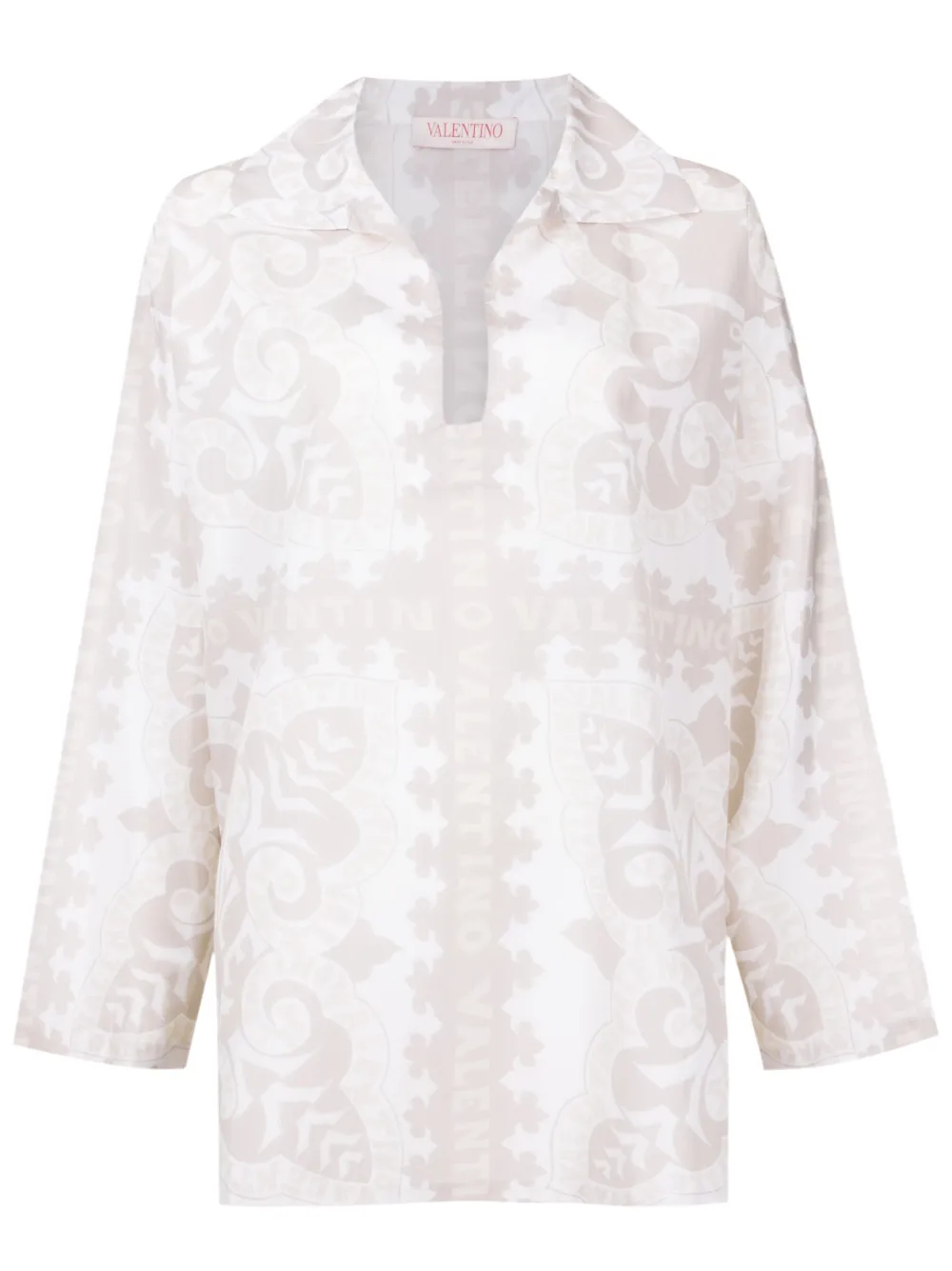 Valentino Garavani Blouse met geometrische print Beige