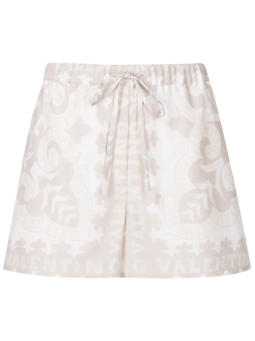 Valentino Garavani geometric-print drawstring shorts | Neutrals | Image 1