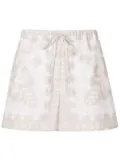Valentino Garavani geometric-print drawstring shorts - Neutrals