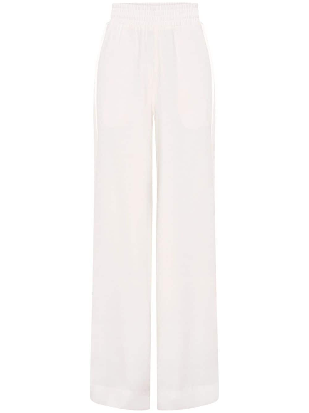 Serrine ruched wide-leg trousers