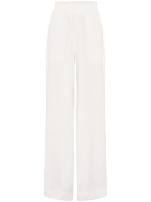 White ruched trousers sale