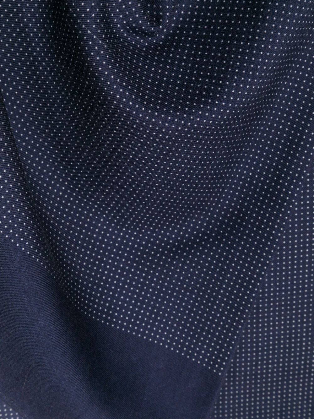Shop Fursac Micro-dot Wool Scarf In Blue