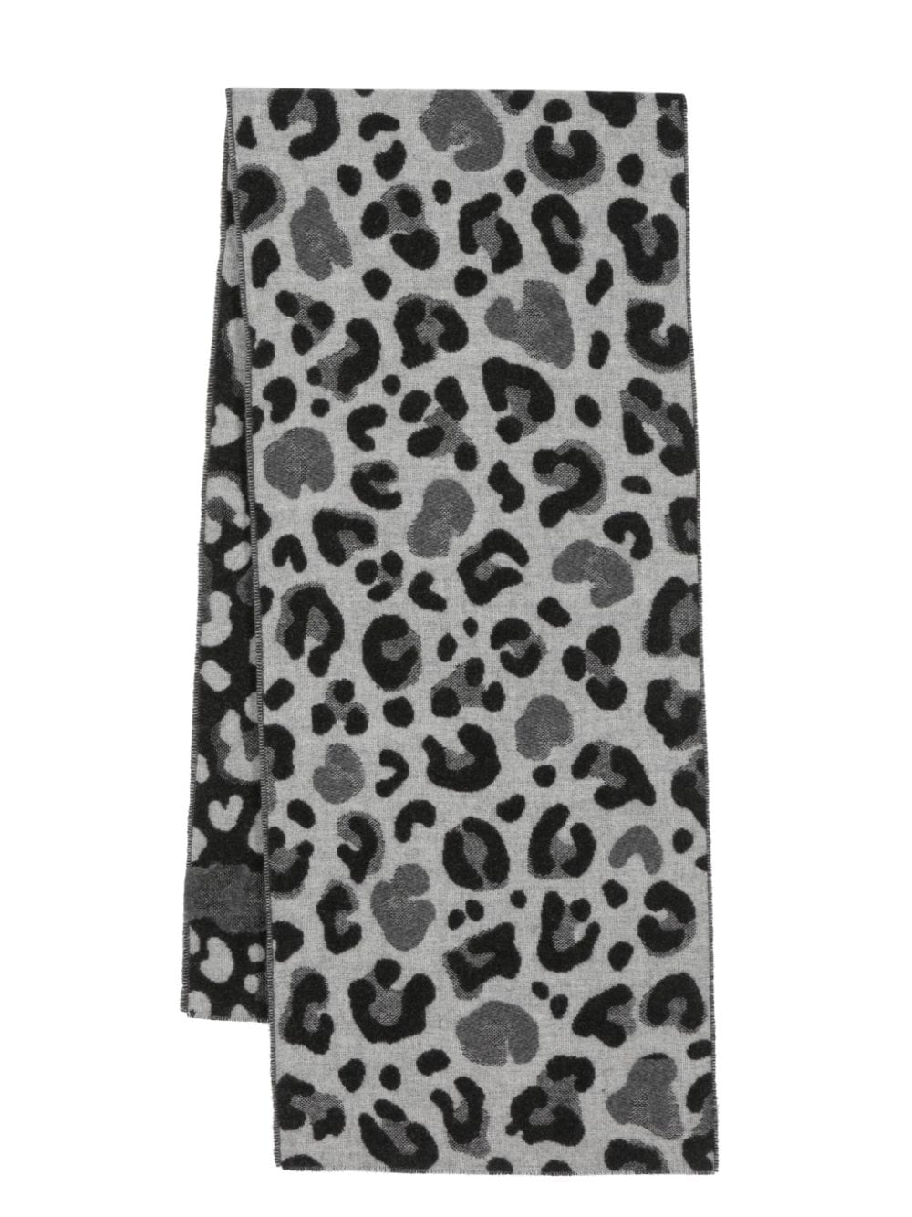 cheetah-print brushed-effect scarf