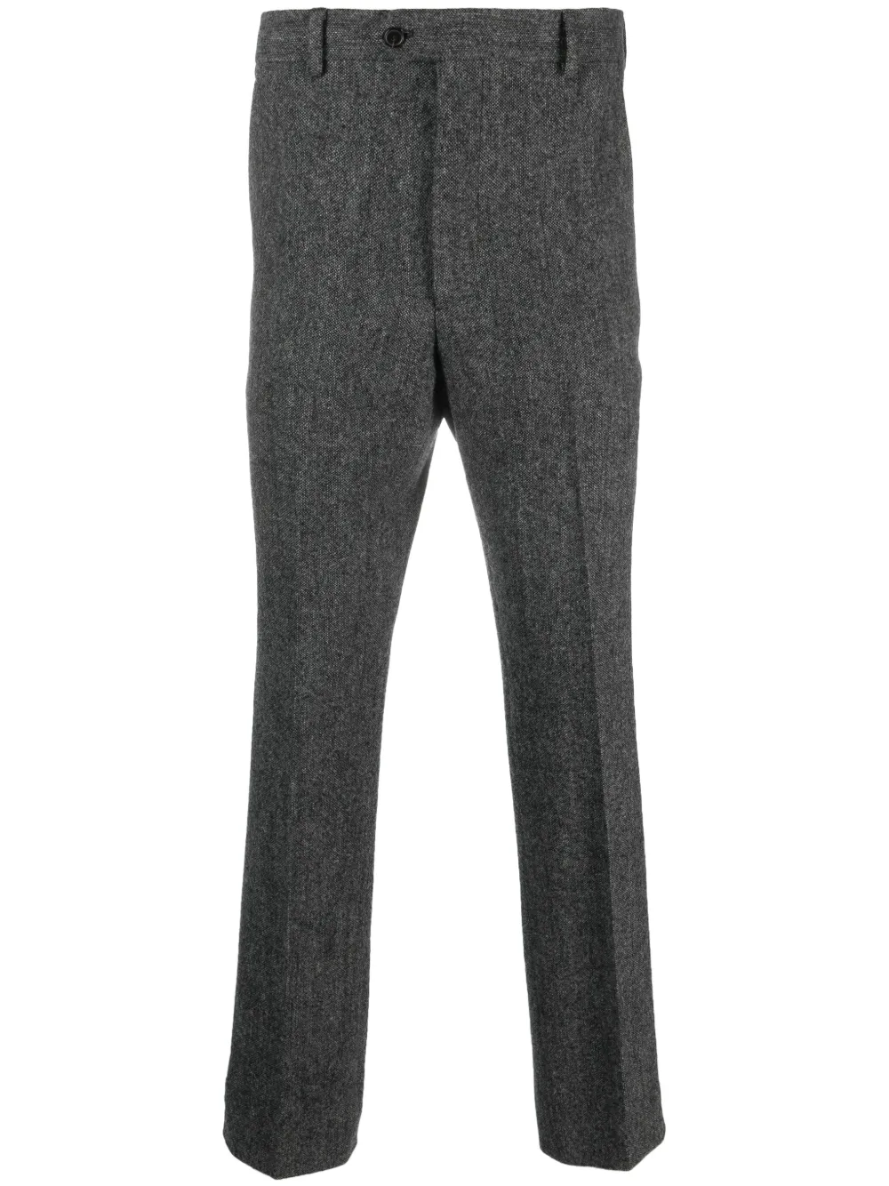 fursac pantalon de costume en laine à design chiné - gris