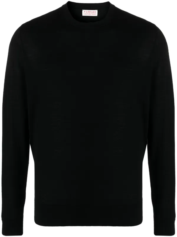 FURSAC Crew-neck Wool Jumper in Black