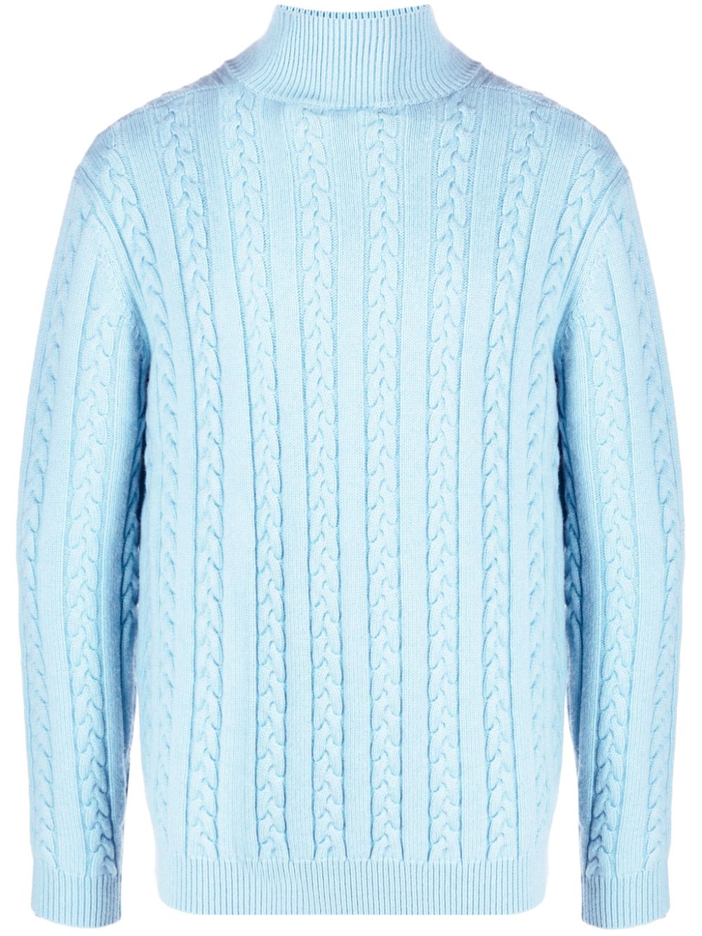 FURSAC high-neck cable-knit jumper - Blue